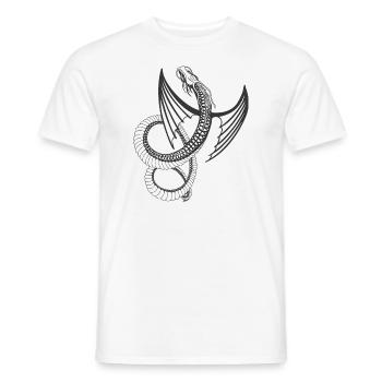 Flying Dragon - Men's T-Shirt - white - Front - AI Model Male 178 dark (178cm)