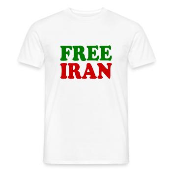 Free iran - Männer T-Shirt - Weiß - Vorne - AI Model Male 178 dark (178cm)