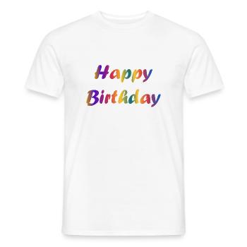 ALLES GUTE ZUM GEBURTSTAG!. ALLES GUTE ZUM GEBURTSTAG!. JAHRESTAG. - Männer T-Shirt - Weiß - Vorne - AI Model Male 178 dark (178cm)