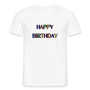 ALLES GUTE ZUM GEBURTSTAG. ALLES GUTE ZUM GEBURTSTAG. JAHRESTAG. - Männer T-Shirt - Weiß - Vorne - AI Model Male 178 dark (178cm)