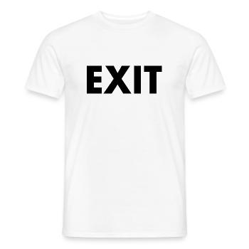 Exit - Männer T-Shirt - Weiß - Vorne - AI Model Male 178 dark (178cm)