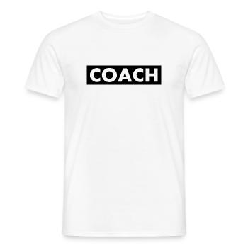 COACH - Männer T-Shirt - Weiß - Vorne - AI Model Male 178 dark (178cm)