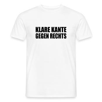 klare kante gegen rechts - Männer T-Shirt - Weiß - Vorne - AI Model Male 178 dark (178cm)