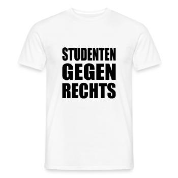 studenten gegen rechts - Männer T-Shirt - Weiß - Vorne - AI Model Male 178 dark (178cm)