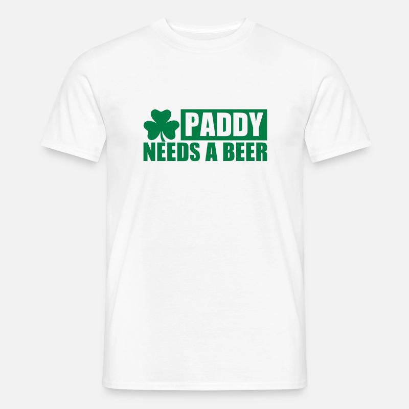 Paddy needs a beer - Männer T-Shirt - Weiß