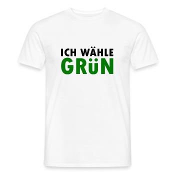 Ich wähle grün - Männer T-Shirt - Weiß - Vorne - AI Model Male 178 dark (178cm)