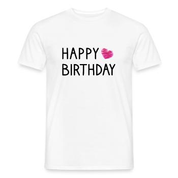 ALLES GUTE ZUM GEBURTSTAG. ALLES GUTE ZUM GEBURTSTAG. JAHRESTAG. - Männer T-Shirt - Weiß - Vorne - AI Model Male 178 dark (178cm)