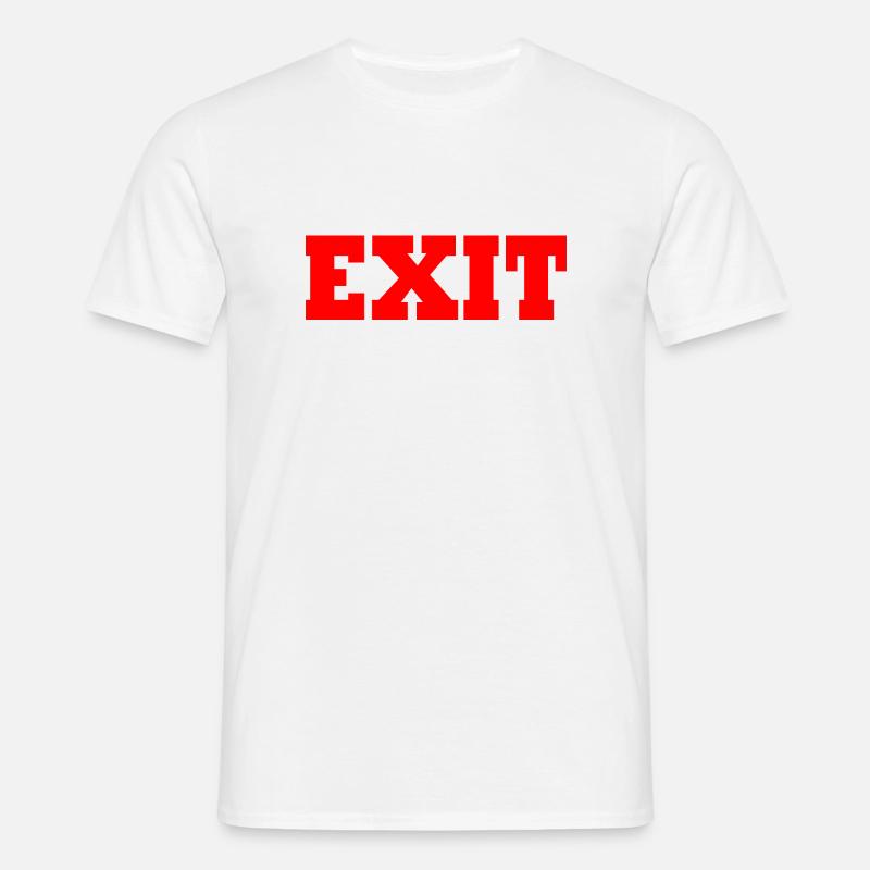 Exit - Männer T-Shirt - Weiß