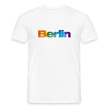 Berlin bunt T-Shirt - Männer T-Shirt - Weiß - Vorne - AI Model Male 178 dark (178cm)