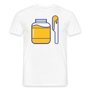 Honey Bee - Männer T-Shirt - Weiß - Vorne - AI Model Male 178 dark (178cm)
