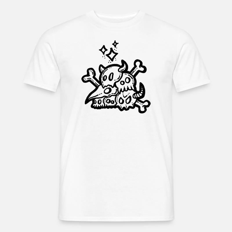 Skulls - Männer T-Shirt - Weiß