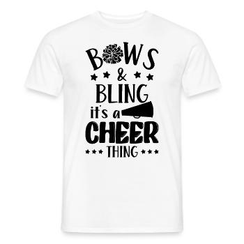Bows Bling It's A Cheer Thing Cheerleading Cheerle - Männer T-Shirt - Weiß - Vorne - AI Model Male 178 dark (178cm)