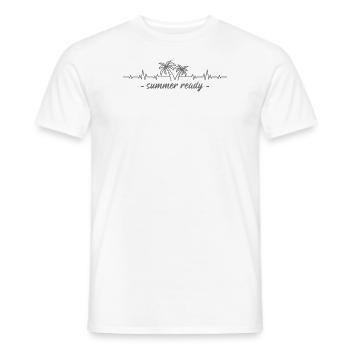 Prêt pour l’été - T-shirt homme - blanc - Devant - AI Model Male 178 dark (178cm)