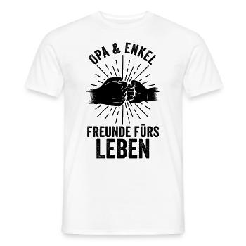 Grand-père, petit-fils, grand-père - T-shirt homme - blanc - Devant - AI Model Male 178 dark (178cm)