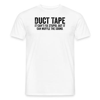 Klebeband, das es nicht reparieren kann, dumm - Männer T-Shirt - Weiß - Vorne - AI Model Male 178 dark (178cm)