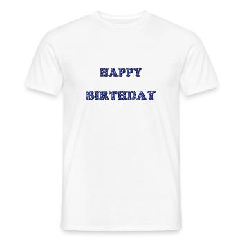 ALLES GUTE ZUM GEBURTSTAG. ALLES GUTE ZUM GEBURTSTAG. JAHRESTAG. - Männer T-Shirt - Weiß - Vorne - AI Model Male 178 dark (178cm)