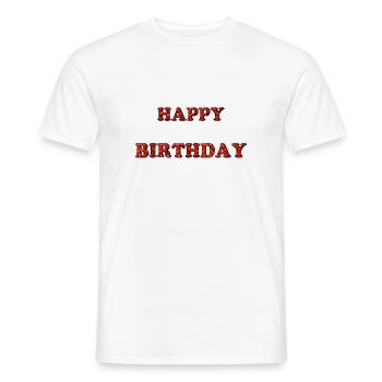ALLES GUTE ZUM GEBURTSTAG. ALLES GUTE ZUM GEBURTSTAG. JAHRESTAG. - Männer T-Shirt - Weiß - Vorne - AI Model Male 178 dark (178cm)