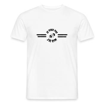 Je peux pas j'ai gym - T-shirt homme - blanc - Devant - AI Model Male 178 dark (178cm)