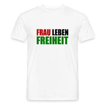 Frau leben freiheit - Männer T-Shirt - Weiß - Vorne - AI Model Male 178 dark (178cm)