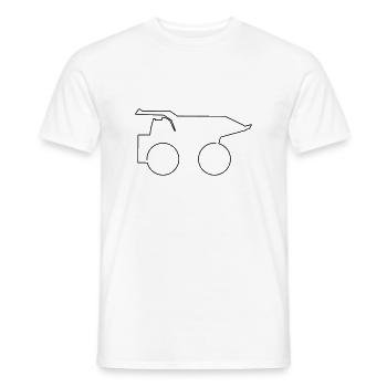 Muldenkipper Dumper Mining Minimalistisch Groß - Männer T-Shirt - Weiß - Vorne - AI Model Male 178 dark (178cm)