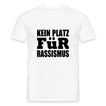 kein platz für rassismus - Männer T-Shirt - Weiß - Vorne - AI Model Male 178 dark (178cm)