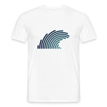 Blue Wave - T-shirt homme - blanc - Devant - AI Model Male 178 dark (178cm)
