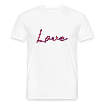 LOVE. COUPLE. JUST MARRIED. bachelorette party. SAINT VALENTINE. - Men's T-Shirt - white - Front - AI Model Male 178 dark (178cm)