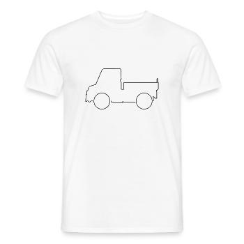 Camion Unimog Transport tout-terrain en plein air - T-shirt homme - blanc - Devant - AI Model Male 178 dark (178cm)