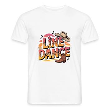 La danse en ligne : mon hobby, ma passion - T-shirt homme - blanc - Devant - AI Model Male 178 dark (178cm)