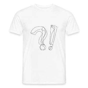 Fragezeichen Ausrufezeichen - Männer T-Shirt - Weiß - Vorne - AI Model Male 178 dark (178cm)