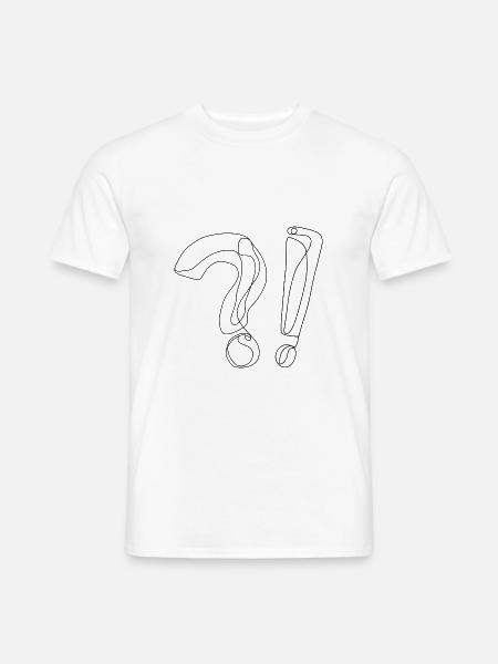 Fragezeichen Ausrufezeichen - Männer T-Shirt - Weiß