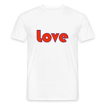 LOVE. COUPLE. JUST MARRIED. bachelorette party. SAINT VALENTINE. - Men's T-Shirt - white - Front - AI Model Male 178 dark (178cm)
