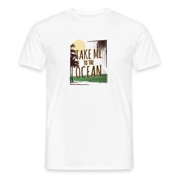 Emmène-moi à l'océan, emmène-moi à l'océan! été - T-shirt homme - blanc - Devant - AI Model Male 178 dark (178cm)
