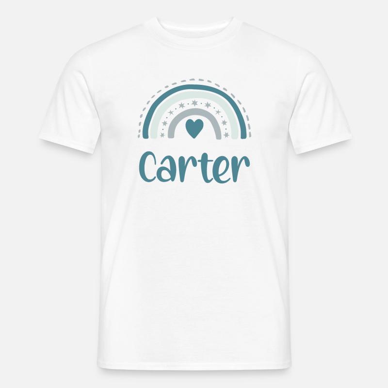 Carter Name Regenbogen - Männer T-Shirt - Weiß