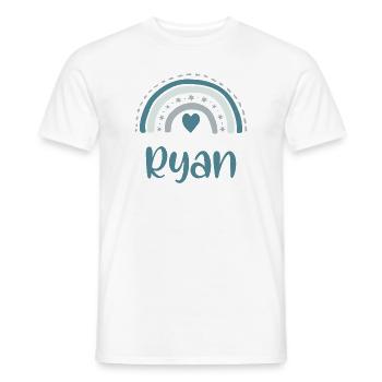 Ryan Name Rainbow - Männer T-Shirt - Weiß - Vorne - AI Model Male 178 dark (178cm)