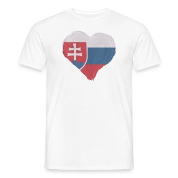 Slovakia flag vintage Slovak flag homeland - Men's T-Shirt - white - Front - AI Model Male 178 dark (178cm)