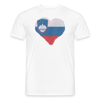Slovenia Flag Balkan Slovenian Flag Vintage - Men's T-Shirt - white - Front - AI Model Male 178 dark (178cm)
