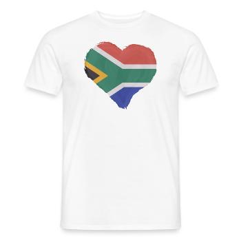 South Africa flag Africa South African flag - Men's T-Shirt - white - Front - AI Model Male 178 dark (178cm)