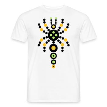 Schmetterling Raupe Amulett / VEKTOR Halskette - Männer T-Shirt - Weiß - Vorne - AI Model Male 178 dark (178cm)