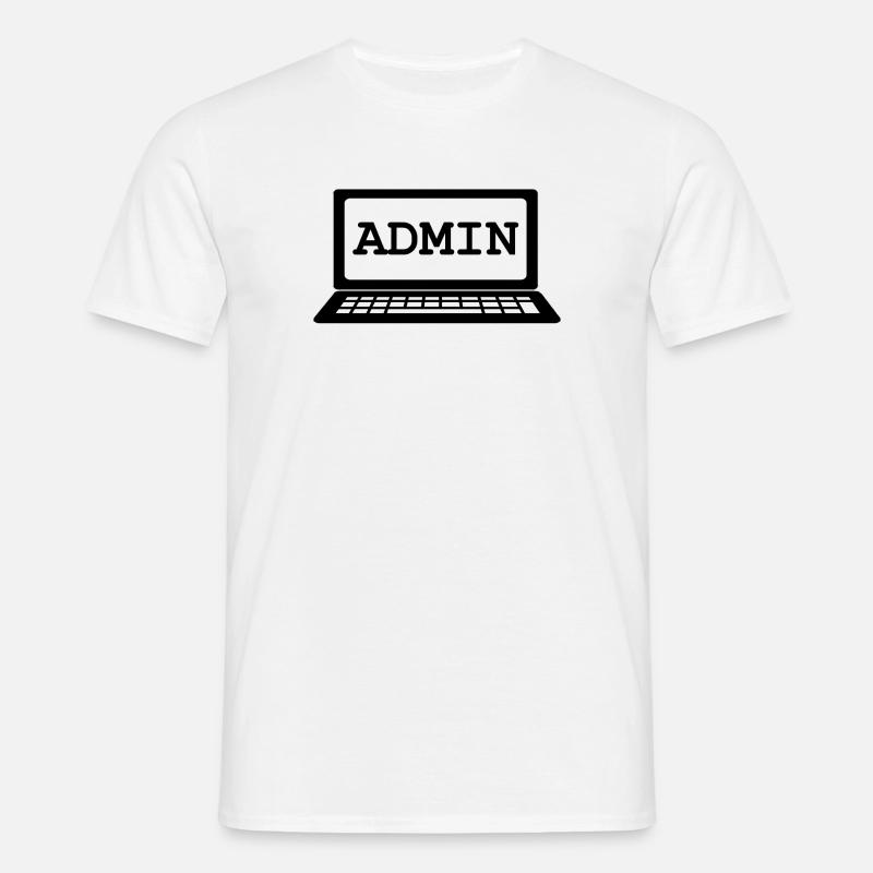 Admin Adminstrator IT Systemadmin - Männer T-Shirt - Weiß