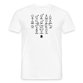 Gender with description - Men's T-Shirt - white - Front - AI Model Male 178 dark (178cm)
