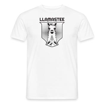 Llamastee Llama prie namastee lama - T-shirt homme - blanc - Devant - AI Model Male 178 dark (178cm)