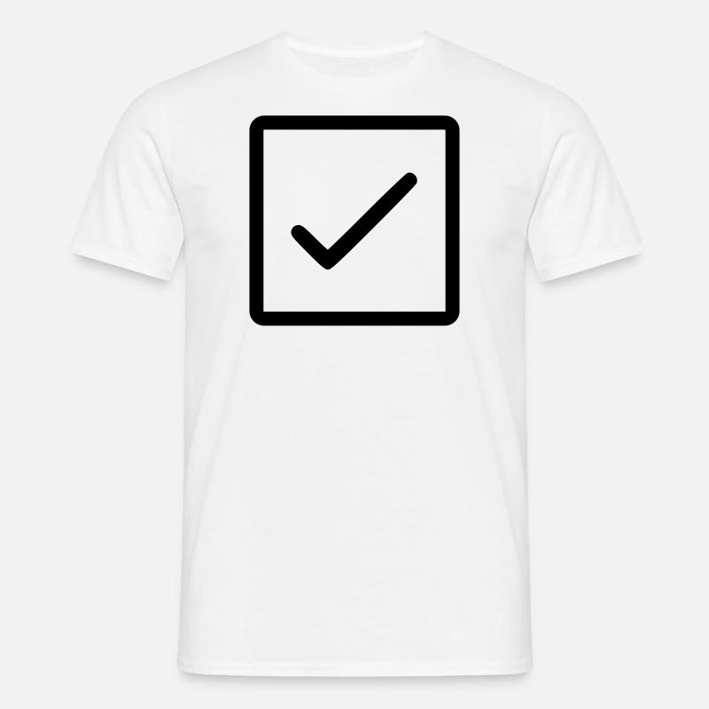 Checkbox - Männer T-Shirt - Weiß