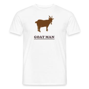 goat man, goat, animal, petting zoo, beard, horns - Men's T-Shirt - white - Front - AI Model Male 178 dark (178cm)