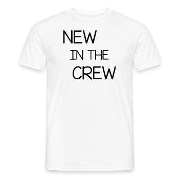 New in the crew gift - Men's T-Shirt - white - Front - AI Model Male 178 dark (178cm)