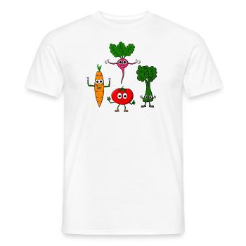 Légumes divers - T-shirt homme - blanc - Devant - AI Model Male 178 dark (178cm)