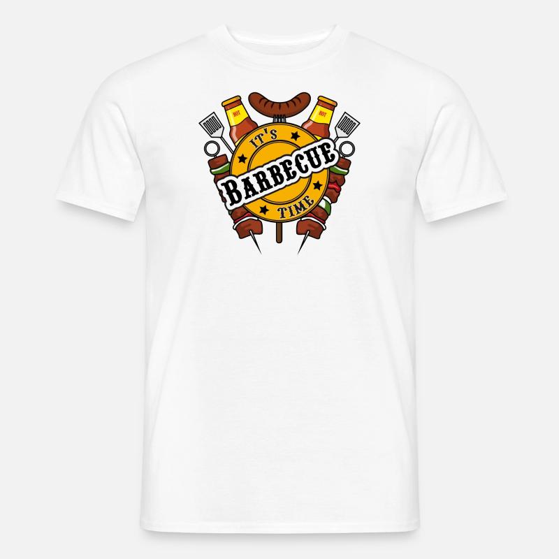 BBQ Time - Männer T-Shirt - Weiß