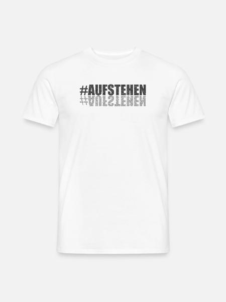 Slogan #Aufstehen Sammlungsbewegung Geschenk - Männer T-Shirt - Weiß