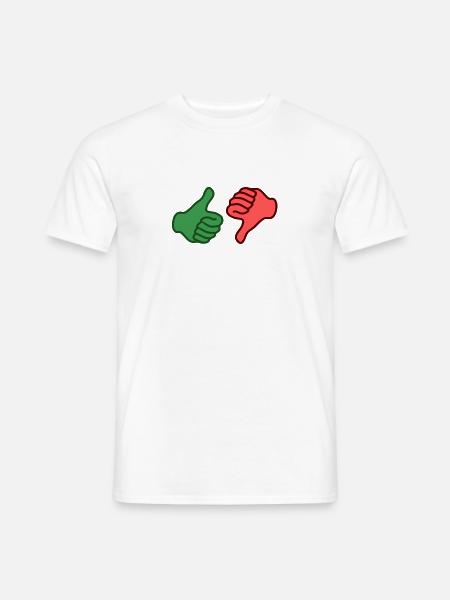 Thumbs up - thumbs down - Men's T-Shirt - white