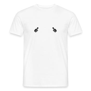 Père fils father son - T-shirt homme - blanc - Devant - AI Model Male 178 dark (178cm)